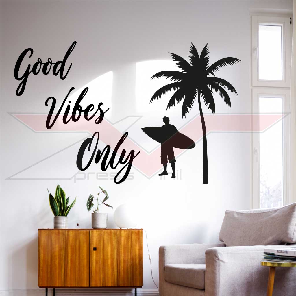 Vinil-Autocolante-Good-Vibes-Only-Surfista Vinil Autocolante Good Vibes Only Surfista