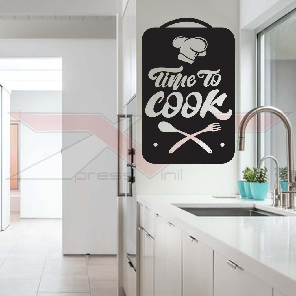 Vinil-Autocolante-Time-To-Cook Vinil Autocolante Time to Cook