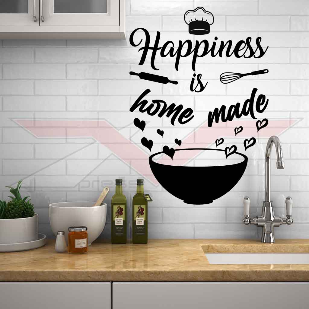 Vinil-Autocolante-Happiness-Is-Homemade Vinil Autocolante Happiness Is Homemade