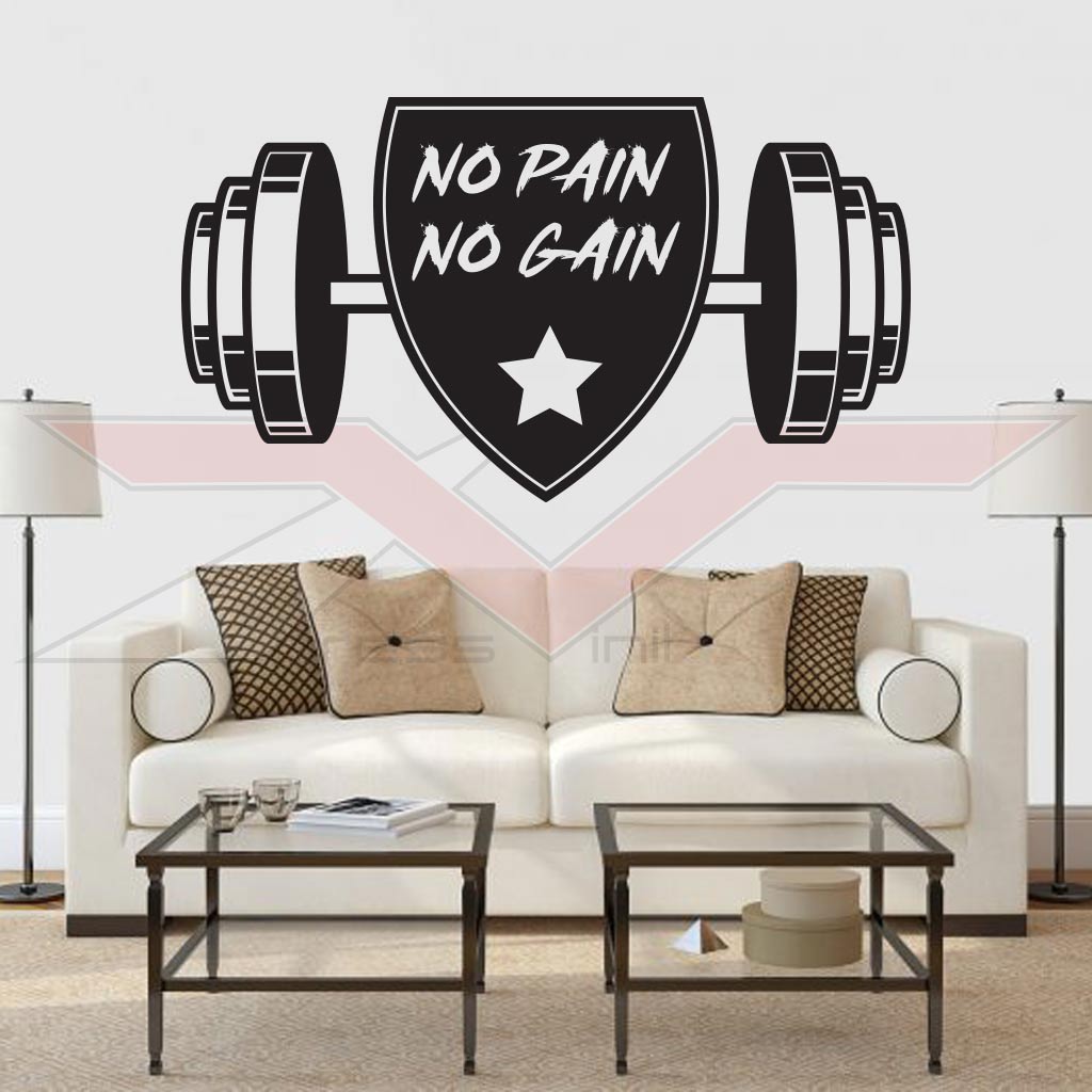 Vinil-Autocolante-No-Pain-No-Gain Vinil Autocolante No Pain No Gain