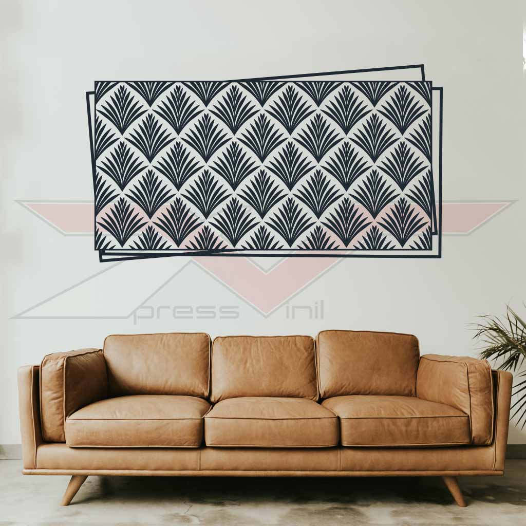 Vinil-Autocolante-Art-Deco-Moldura-Floral Vinil Autocolante Art Deco Moldura Floral
