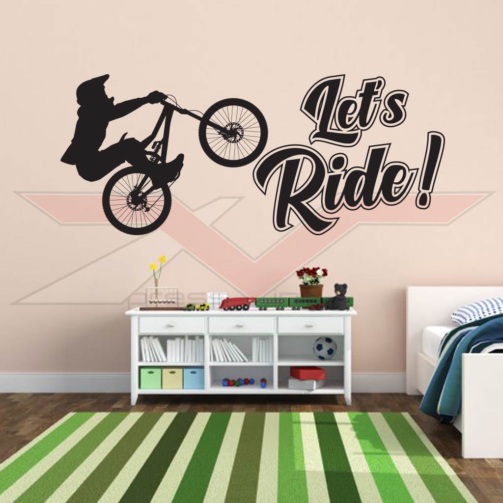 Vinil-Autocolante-Bicicleta-Let's-Ride! Vinil Autocolante Bicicleta Let's Ride