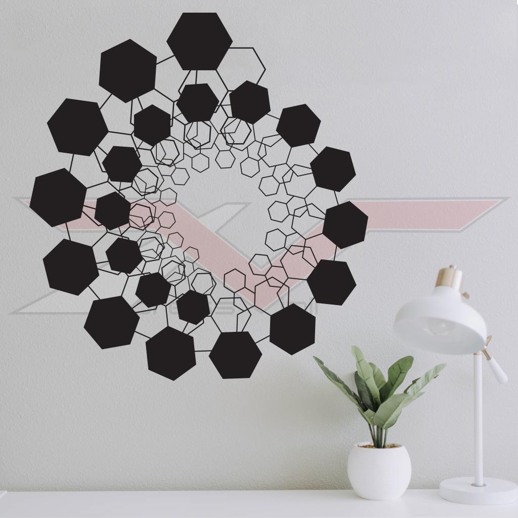 Vinil-Autocolante-Espiral-Hexágonos Vinil Autocolante Espiral Hexágonos