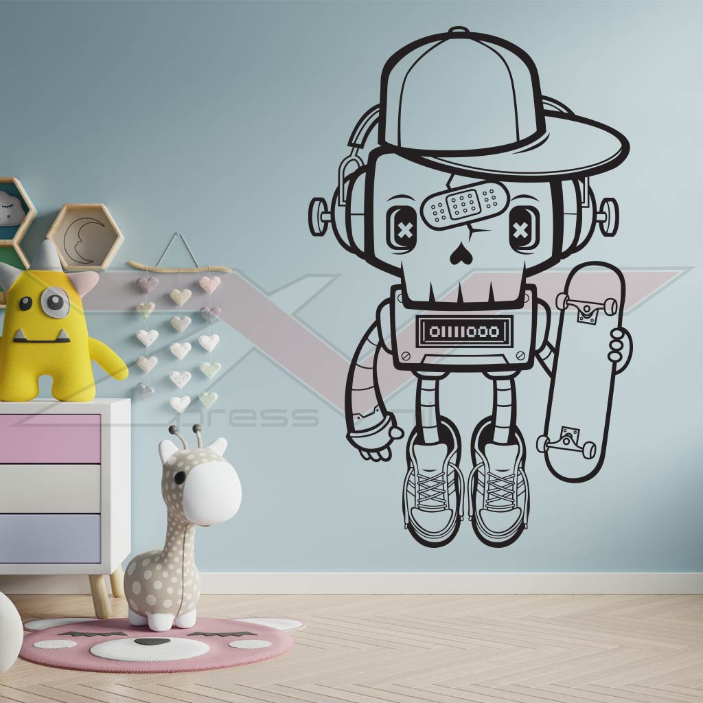 Vinil-Autocolante-Robot-Skater Vinil Autocolante Robot Skater